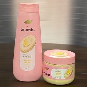 Limited Edition Dove x Crumbl— Lemon Glaze Body Wash and Body Scrub (Set of 2)